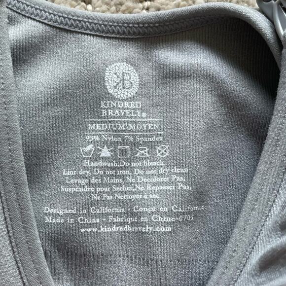 Kindred Bravely Sublime Seamless Nursing Snap Down Tank in Grey Size M - Picture 3 of 5